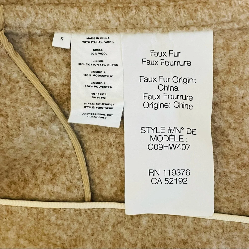 Helmut Lang Tan Trench Coat with Gold Fur Collar - Picture 14 of 16